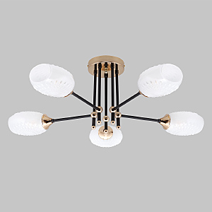 Потолочная люстра IMEX MD.4144-5-S-BK+FGD