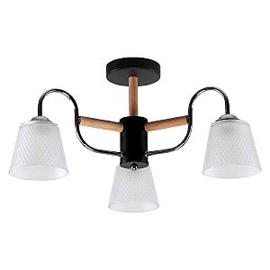 Потолочная люстра Notta MD.51941-3-S-BK+WOOD