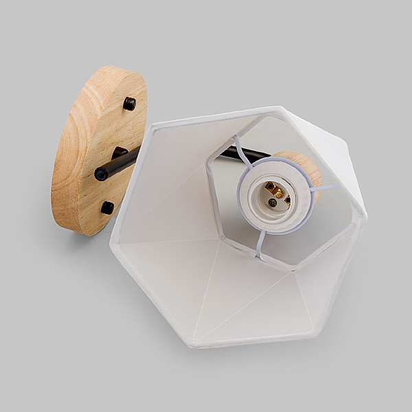 Настенное бра IMEX MD.5714-1-W-BK+WOOD