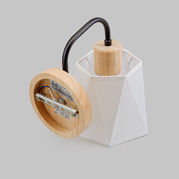 Настенное бра IMEX MD.5714-1-W-BK+WOOD