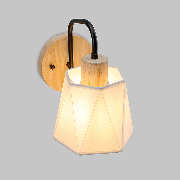 Настенное бра IMEX MD.5714-1-W-BK+WOOD