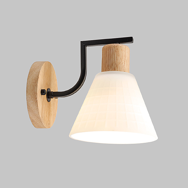 Настенное бра IMEX MD.5716-1-W-BK+WOOD