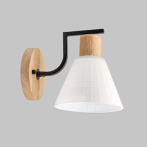 Настенное бра IMEX MD.5716-1-W-BK+WOOD