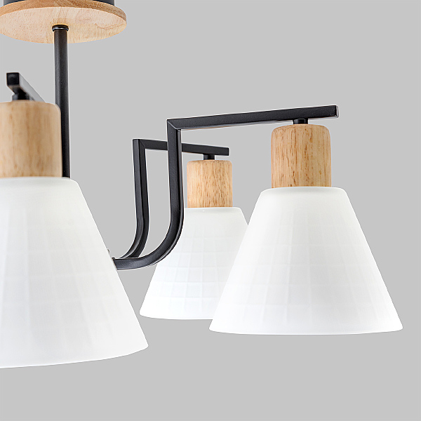 Потолочная люстра IMEX MD.5716-5-S-BK+WOOD