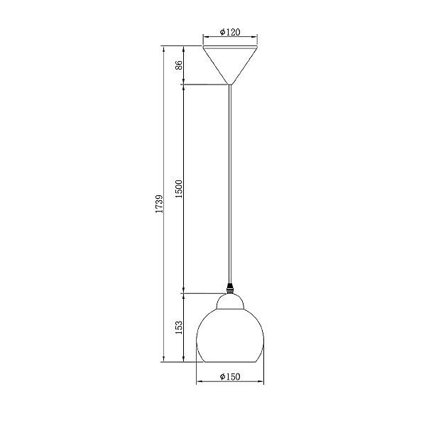 Светильник подвесной Solo 10178/1S Black