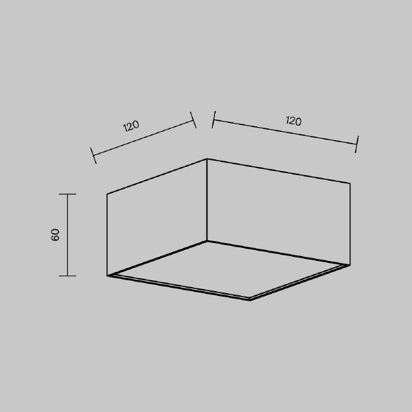Светильник потолочный Zon C032CL-12W3K-SQ-W