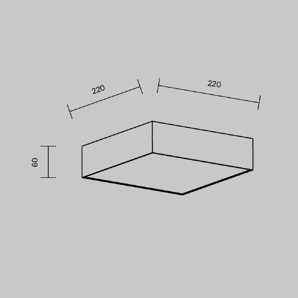 Светильник потолочный Zon C032CL-24W3K-SQ-B