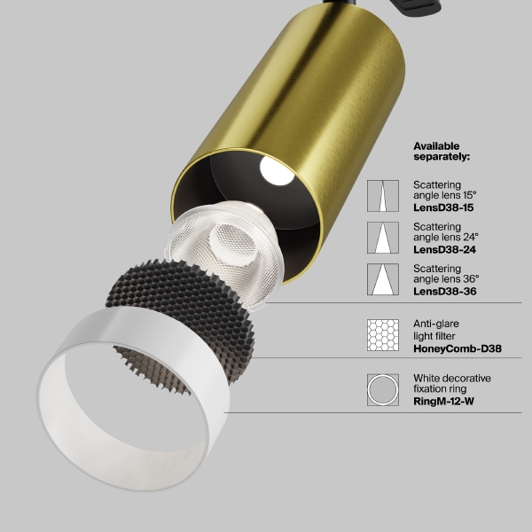 Светильник спот FOCUS LED C055CL-L12W4K-W-BS