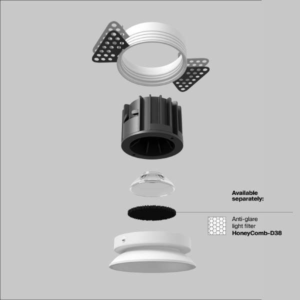 Встраиваемый светильник Round DL058-12W3K-TRS-W