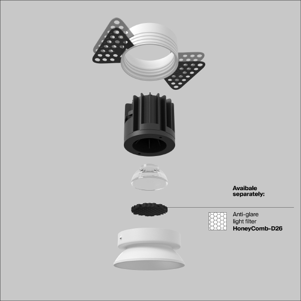 Встраиваемый светильник Round DL058-7W3K-TRS-W
