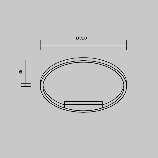Светильник потолочный Rim MOD058CL-L50BSK