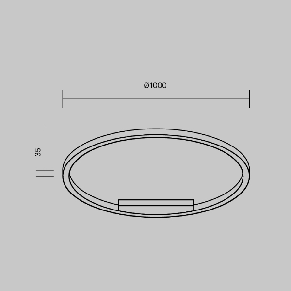 Светильник потолочный Rim MOD058CL-L65BSK