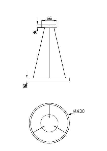 Подвесная люстра Rim MOD058PL-L22BSK