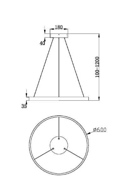Подвесная люстра Rim MOD058PL-L32BK