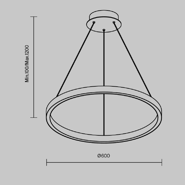 Подвесная люстра Rim MOD058PL-L32BSK