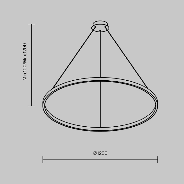 Подвесная люстра Rim MOD058PL-L65BK