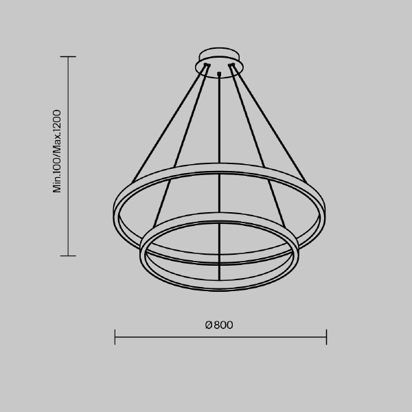 Подвесная люстра Rim MOD058PL-L74BK