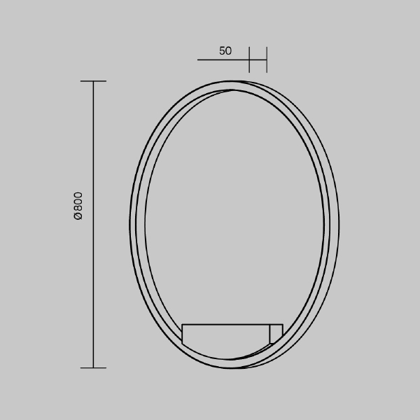 Настенный светильник Rim MOD058WL-L50BK