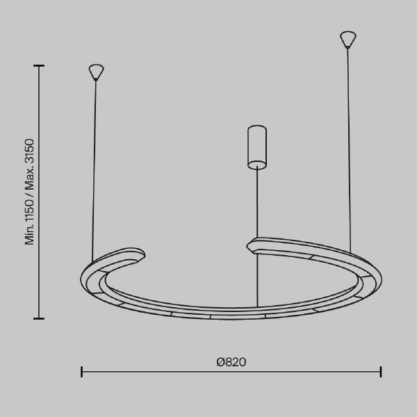 Подвесная люстра Motion MOD276PL-L20W3K1