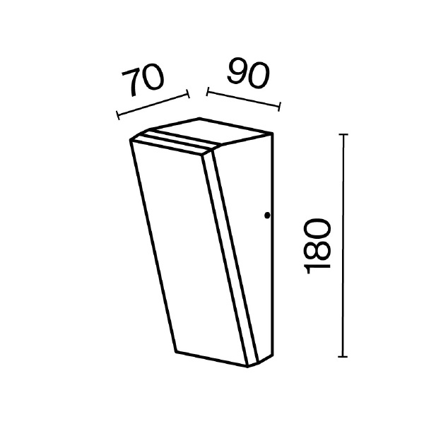 Уличный настенный светильник Brick O436WL-L10GF3K1