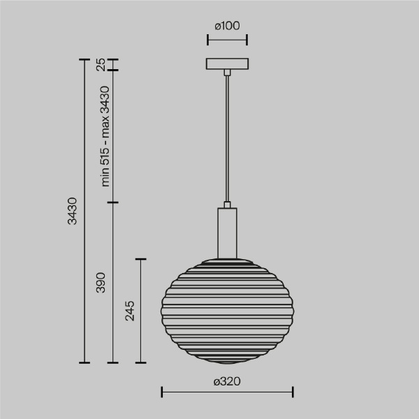 Светильник подвесной Reels MOD268PL-01G