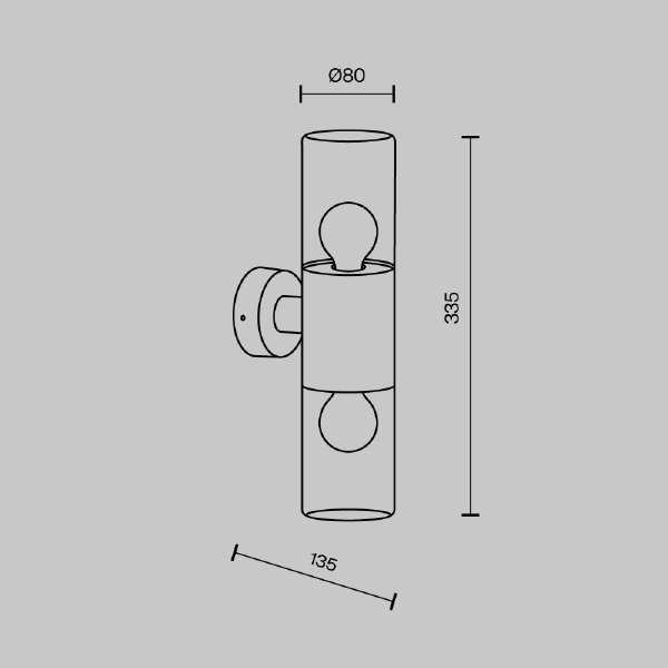 Уличный настенный светильник Amas O432WL-02GF