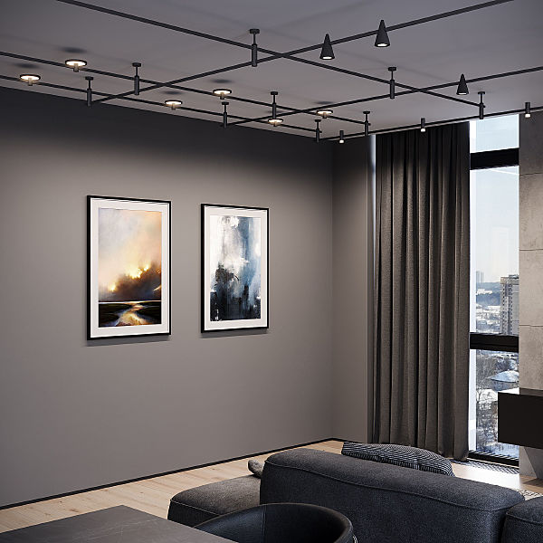 Трековый светильник Esthetic Magnetic Esthetic Magnetic Трековый светильник 7W 3000K (чёрный) 85124/01