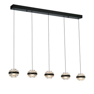 Светильник подвесной Indiana MD22030002-5B black/clear