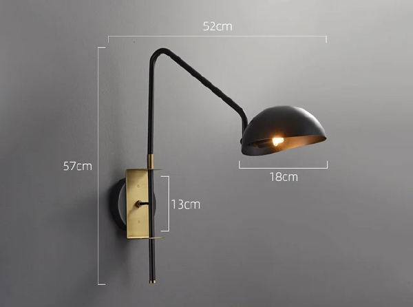 Настенное бра Wall lamp MT9049-1WB black/bronze