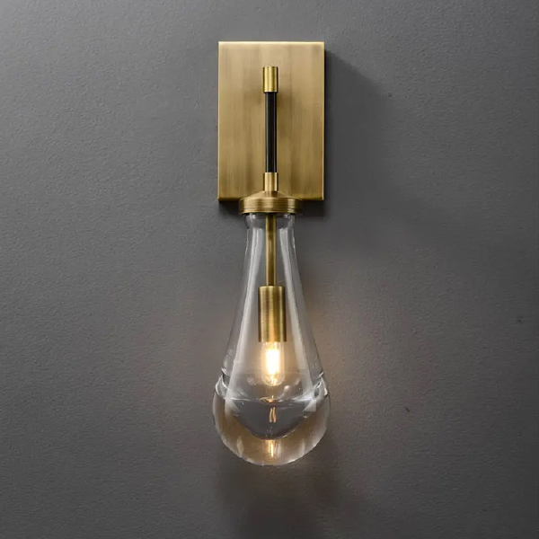 Настенное бра Raindrop MT9093-1W brushed gold