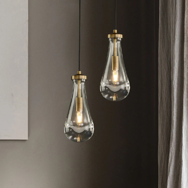 Светильник подвесной Raindrop MT9093-1H brushed gold