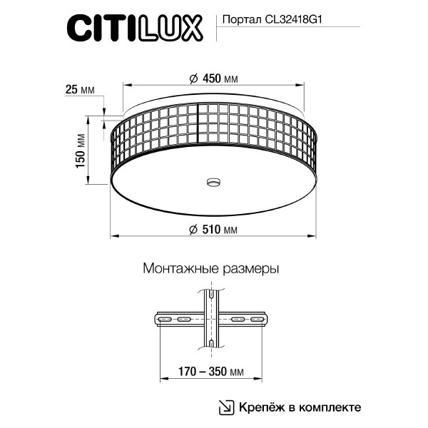 Потолочная люстра Портал CL32418G1