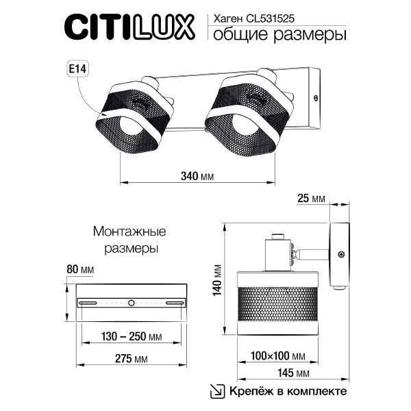 Светильник спот Хаген CL531525