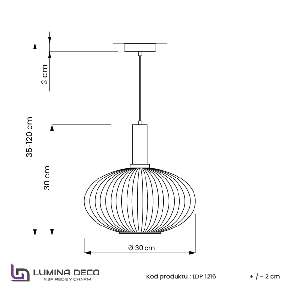 Светильник подвесной Floril LDP 1216-1 WT+BK