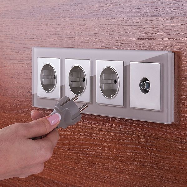 Розетка Встраиваемые механизмы серебряные W1184006/ ТВ-розетка проходная (серебряный)
