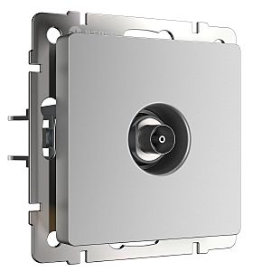 Розетка Встраиваемые механизмы серебряные W1184006/ ТВ-розетка проходная (серебряный)