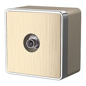 Розетка Накладные механизмы Gallant шампань рифленый W5083010/ ТВ-розетка оконечная Gallant (шампань рифленый)