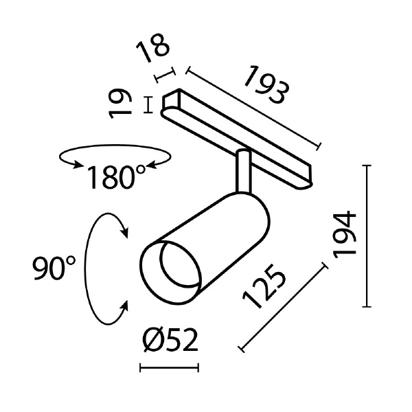 Трековый светильник Focus LED TR032-4-12W3K-M-DS-BBS