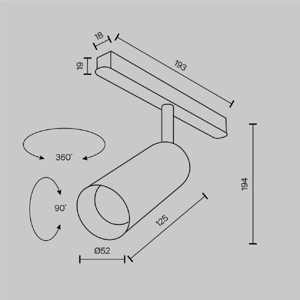Трековый светильник Focus LED TR032-4-12W3K-M-DS-BBS