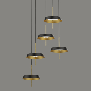 Светильник подвесной MD18001064 MD18001061-5A black/gold