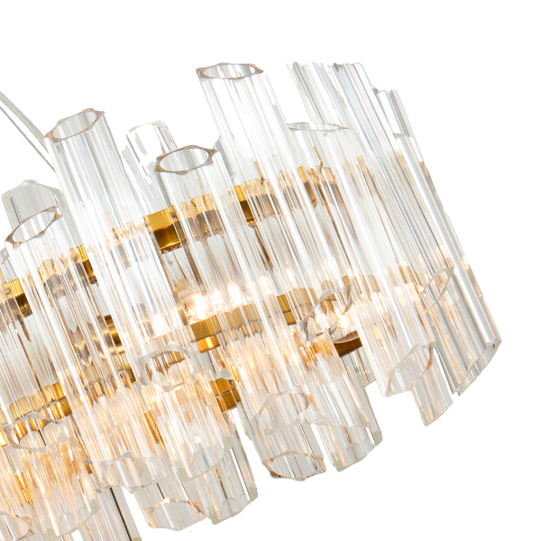 Подвесная люстра Vittoria KG0769P-12L clear/ brass