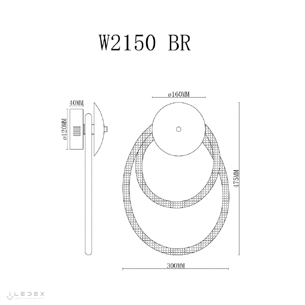 Настенное бра Cross W2150 BR