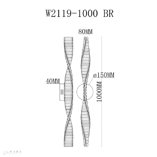 Настенное бра Vision W2119-1000 BR