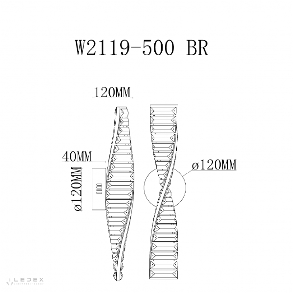 Настенное бра Woodstock W2119-500 BR