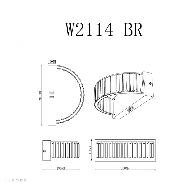 Настенное бра Woodstock W2114 BR