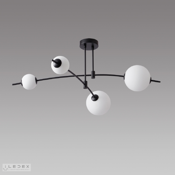 Потолочная люстра Epical 6827-4 BK+WH