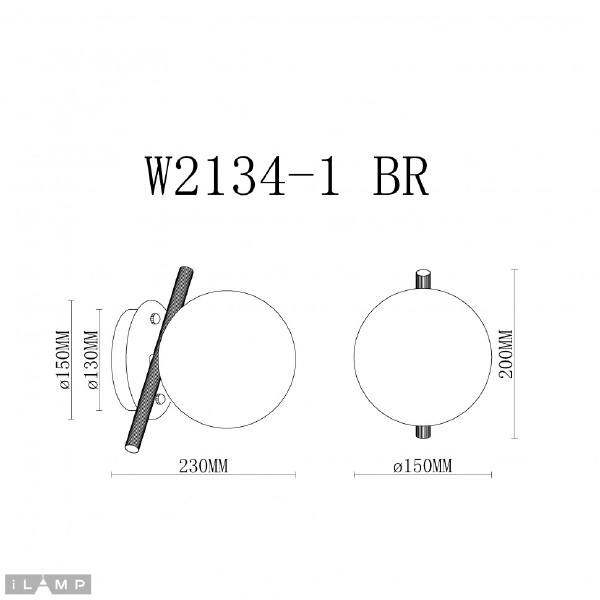 Настенное бра Golden W2134-1 BR