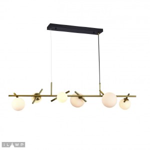 Подвесная люстра Golden 2134-6L BR+MBK