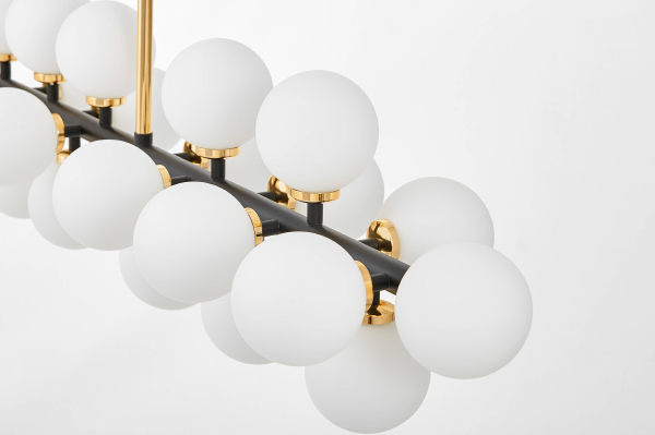 Люстра на штанге Lumina Deco LDP 6033-24 BK+GD