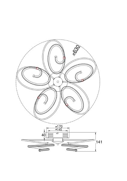 Потолочная люстра Blossom FR6017CL-L60CH